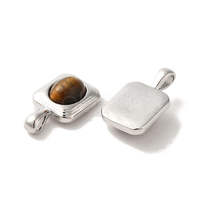 Natural Tiger Eye Pendants KK-H461-01P-1