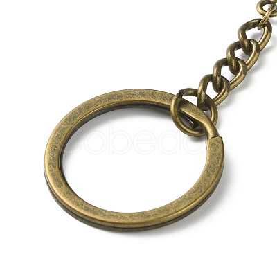 Woven Net/Web with Feather Pendant Alloy Keychain KEYC-WH0004-74AB-1