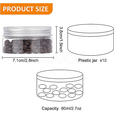Transparent Plastic Bead Containers CON-BC0004-86-1