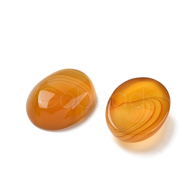 Natural Yellow Agate Cabochons G-G145-01B-61A-1