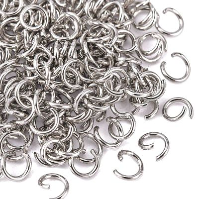 Tarnish Resistant 304 Stainless Steel Open Jump Rings STAS-R049-5x0.8mm-1