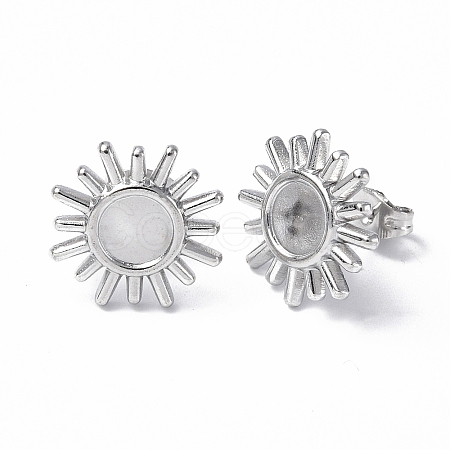 Non-Tarnish 304 Stainless Steel Stud Earring Findings STAS-F286-04P-1