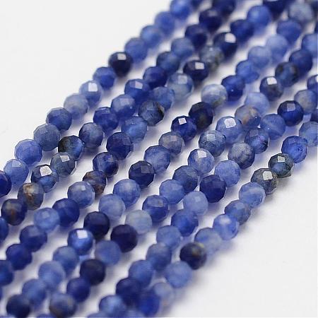 Natural Grade A Sodalite Beads Strands G-G663-21-2mm-1