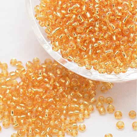 8/0 Transparent Glass Round Seed Beads SEED-J010-F8-22-1