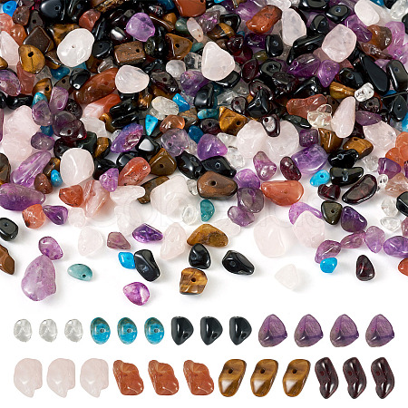 90G 8 Styles Natural Mixed Gemstone Beads G-TA0002-77-1