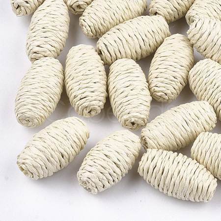 Handmade Woven Beads WOVE-T006-142B-1