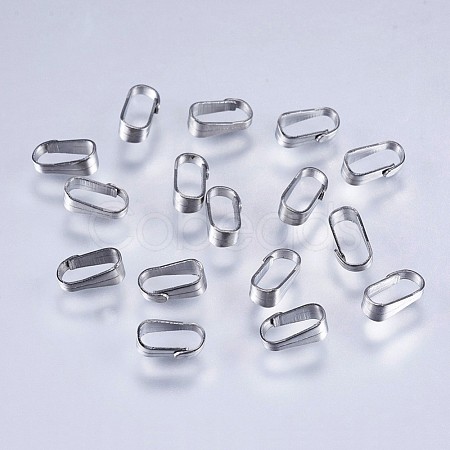 Tarnish Resistant 304 Stainless Steel Snap On Bails STAS-F145-01P-1