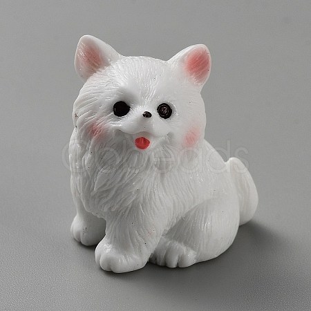 Resin Dog Figurines Ornament DJEW-TAC0007-01D-1