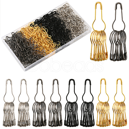 500Pcs 4 Colors Iron Brooch Findings IFIN-SP0001-46-1