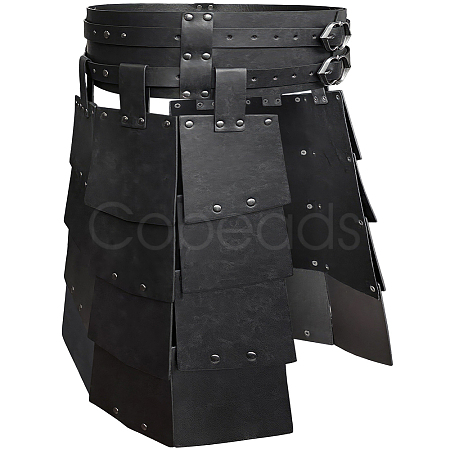 Medieval PU Imitation Leather Thigh Waist Armor AJEW-WH20054-091A-1