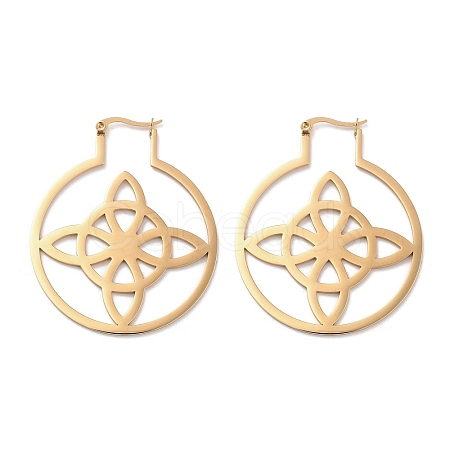 304 Stainless Steel Hoop Earrings EJEW-P271-02C-G-1