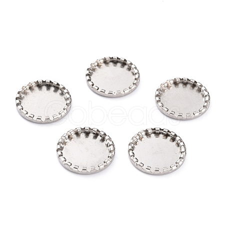 Non-Tarnish 304 Stainless Steel Cabochon Settings STAS-Y001-08P-1