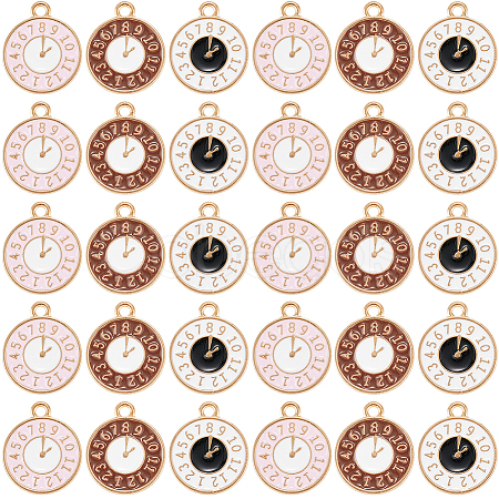 60Pcs 3 Colors Alloy Enamel Pendants ENAM-SC0005-77-1