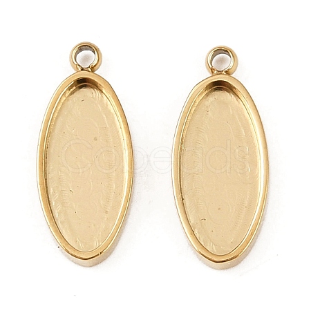 304 Stainless Steel Pendant Cabochon Settings STAS-A194-05A-G-1
