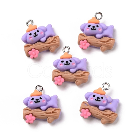 Opaque Resin Pendants RESI-G032-G05-1
