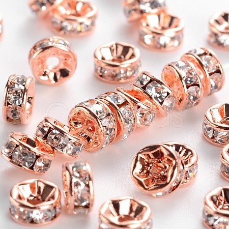 Brass Rhinestone Spacer Beads RB-A014-Z6mm-01RG-NF-1