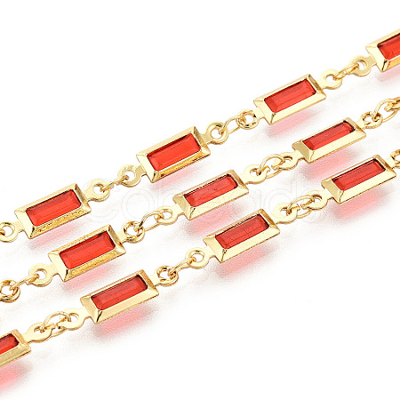 Brass Rectangle Link Chains CHC-N023-03B-G-1