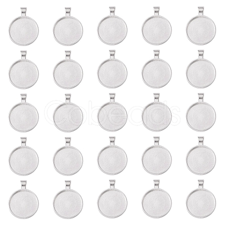 Alloy Pendant Cabochon Settings PALLOY-YW0001-69S-1