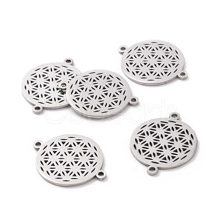 Non-Tarnish 201 Stainless Steel Sacred Geometry Links STAS-S105-JN900-1