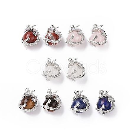 Mixed Natural Gemstone Pendants GP471-M-1