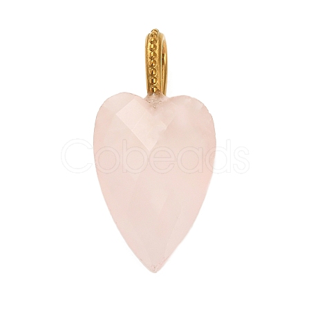 Natural Rose Quartz Pendants G-C290-01G-1