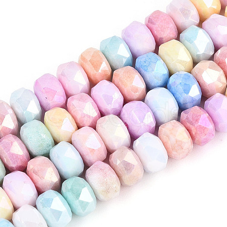 Anti-Tarnish Electroplate Glass Beads Strands GLAA-T025-8mm-11B-1