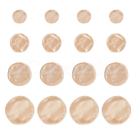 16Pcs 4 Styles 1-Hole Alloy Shank Buttons BUTT-HY0001-16MS-1