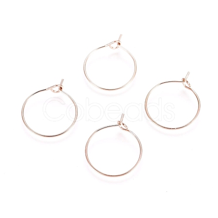 Ion Plating(IP) 316L Surgical Stainless Steel Hoop Earring Findings STAS-D164-04RG-1