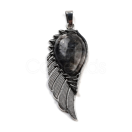 Natural Larvikite Big Pendants G-G112-02AS-06-1