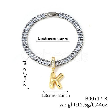 Fashionable Brass Charm Bracelets LI7211-11-1