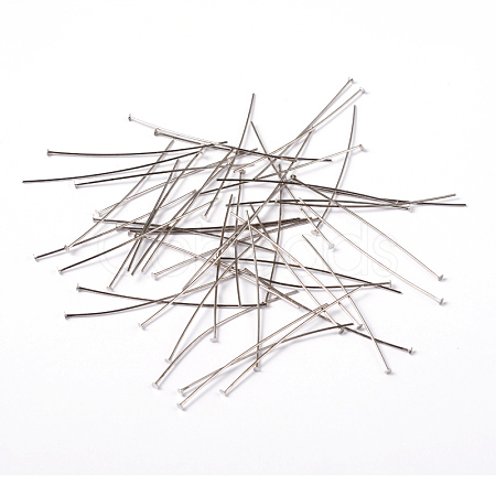 Platinum Color Brass Flat Head Pins Fit Jewelry Making Findings X-HP5.0cmCY-NF-1