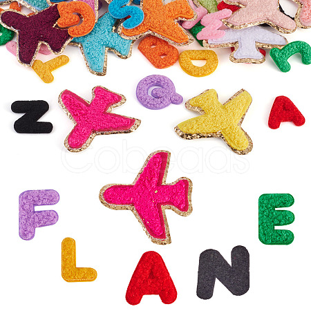 76Pcs 2 Sets 2 Styles Polyester Clothing Patches PATC-TA0001-42-1