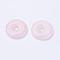 Natural Rose Quartz  Pendants, Donut/Pi Disc, Donut Width: 15.8~16mm, 39~40x6~7mm, Hole: 8mm