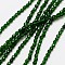 Synthetic Green Goldstone Beads Strands, Faceted Round, 2mm, Hole: 0.8mm, about 169~178pcs/strand, 14.5~15 inch