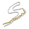 Brass Micro Pave Cubic Zirconia Necklaces, Teardrop, Gold, 19.33 inch(491mm)