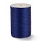 Round Waxed Polyester Thread String, Micro Macrame Cord, Twisted Cord, for Leather Sewing Stitching, Dark Blue, 0.3~0.4mm, about 174.98 Yards(160m)/Roll