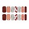 Full Cover Ombre Nails Wraps, Glitter Powder Color Street Nail Strips, Self-Adhesive, for Nail Tips Decorations, Colorful, 24x8mm, 14pcs/sheet