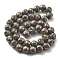 Electroplated Natural Lava Rock Beads Strands, Round, Rainbow Plated, 10mm, Hole: 1.6mm, about 43pcs/strand, 16.14''(41cm)