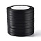 Garment Accessories 1/4 inch(6mm) Satin Ribbon, Black, 25yards/roll(22.86m/roll)