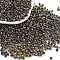 Inside Colours Glass Seed Beads, Half Gilded Plated, Round, Black, 3.5x2.5mm, Hole: 1mm, about 11250pcs/pound