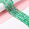 Synthetic Moonstone Beads Strands, Round, Medium Spring Green, 8mm, Hole: 1mm, about 48pcs/strand, 14.57''~15.35''(37~39cm)