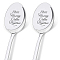 Stainless Steel Spoon, Letter Pattern, 196x32mm, 2pcs/set