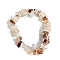 Natural Quartz Stretch Bracelets, Chip, 17~22cm