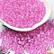 Transparent Glass Round Seed Beads, Inside Colours, Round, Magenta, 6/0, 4x3mm, Hole: 1.2mm, about 7258pcs/pound