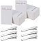 DIY Hair Accessories Making, with Iron Flat Alligator Hair Clip Findings and Cardboard Display Cards, Platinum, Hair Clip: 46x8mm, 20pcs/set