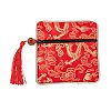 Chinese Brocade Tassel Zipper Jewelry Bag Gift Pouch ABAG-F005-13-1