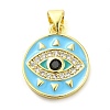 Real 18K Gold Plated Brass Clear Cubic Zirconia Pendants KK-A198-11G-02-1