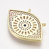 Brass Micro Pave Cubic Zirconia Pendants ZIRC-T006-71G-2