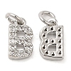 Brass Micro Pave Grade AAA Cubic Zirconia Charms LS-ZIRC-P067-11P-B-NR-2