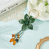 Leather and Alloy Keychain HJEW-WH20022-04A-02-3